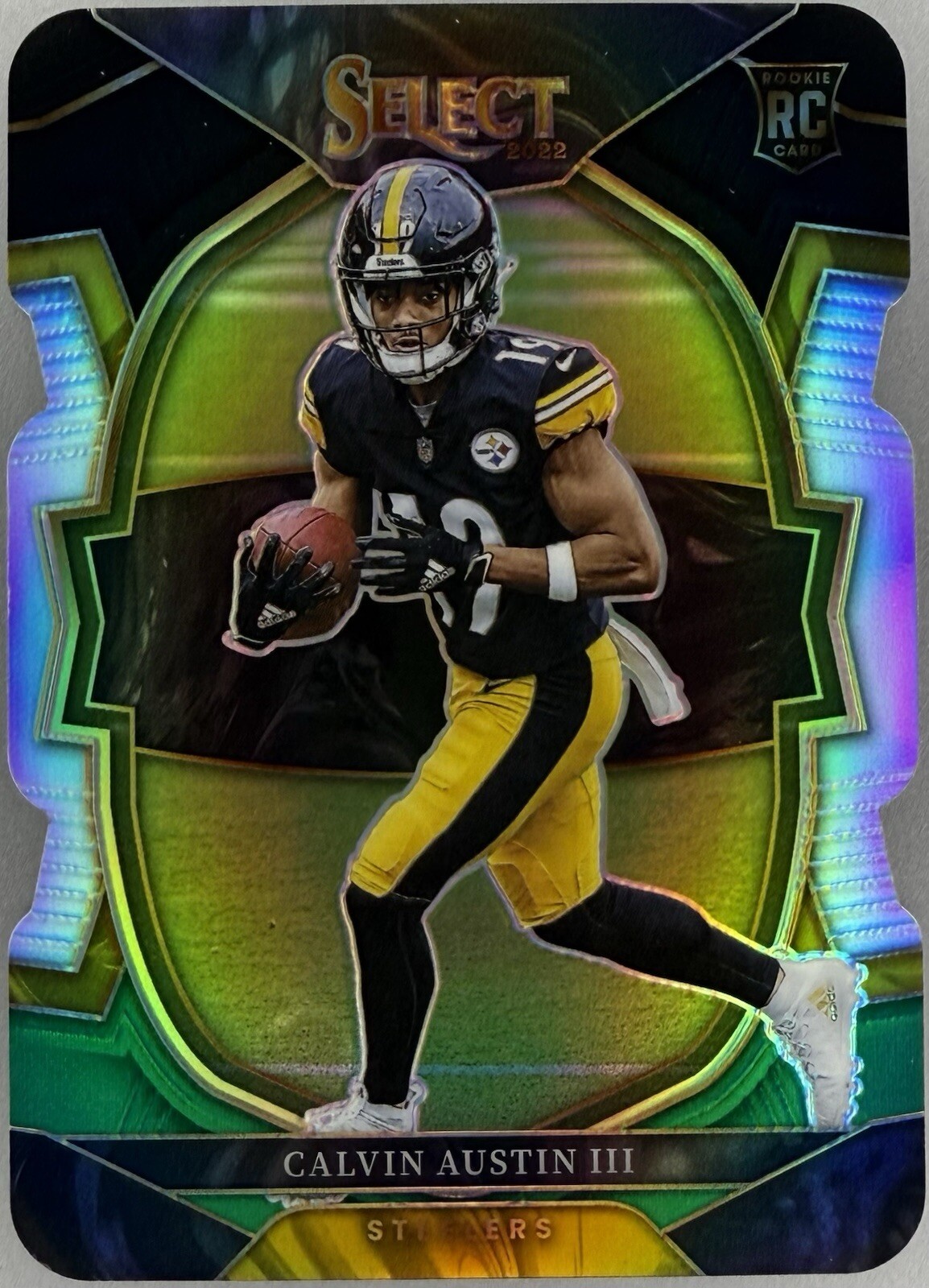 2022 Select Calvin Austin III Concourse Black/ Green Die-Cut RC #65 Steelers