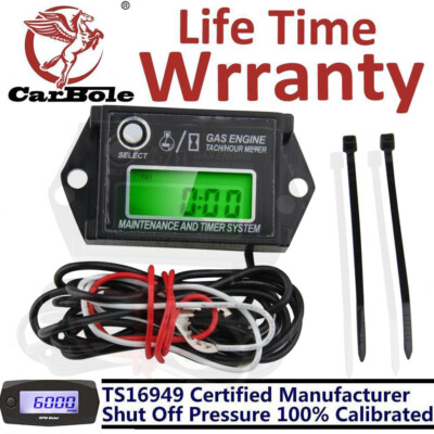 Digital Inductive Tachometer Waterproof Tiny Digital Hour Meter Tachometer Tach