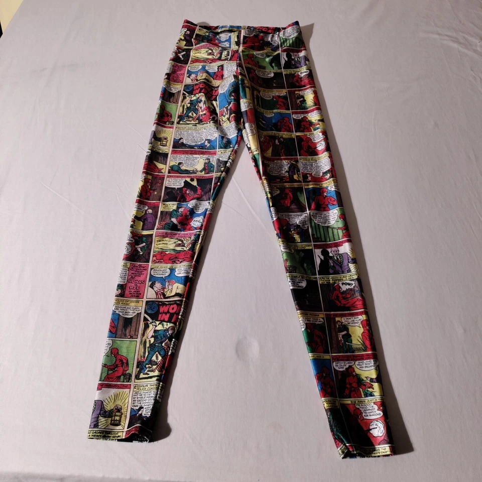 Black Milk Leggings Size Small Comics Comic Book Themed (21.5"x28") Multicolor - Image 2 of 4