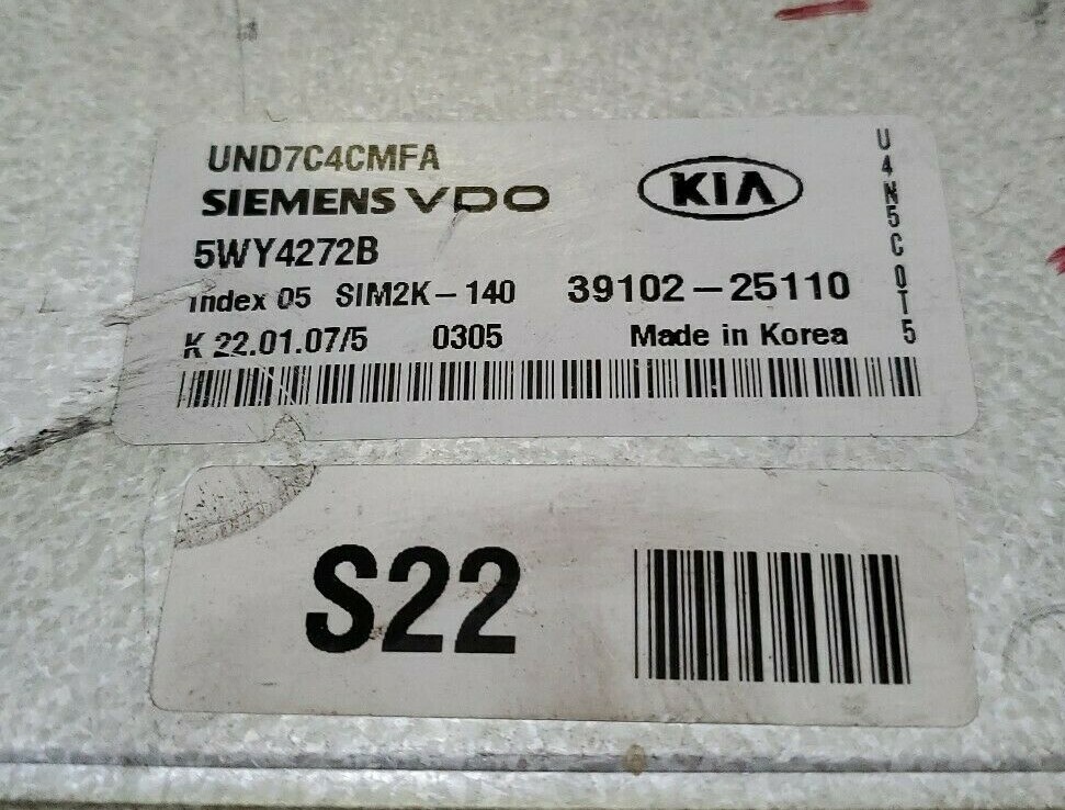 その他 user_105ea2ec 2007 KIA RONDO ECU ENGINE CONTROL MODULE {MATCH PART#} 39102