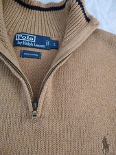 Polo Ralph Lauren brown mock neck Knit Sweater Size Men  s large