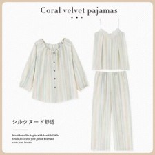 Women's Three Piece Set Gauze Cotton Pajamas Pure Cotton Suspender Home Clothes