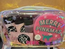 VICTORIA'S SECRET PINK Merry Pinkmas Gift Set Body Wash  Lotion  Oil  Sponge