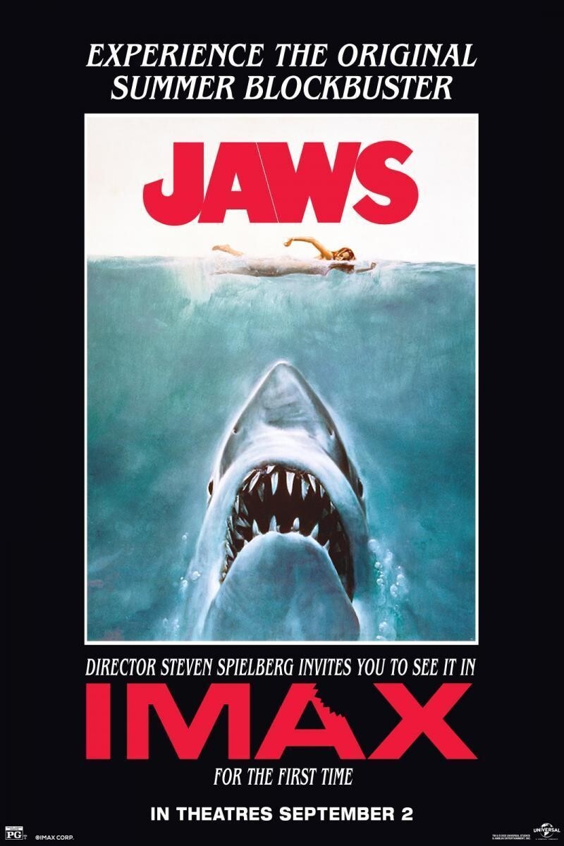 1975 Jaws Movie Poster/Print Martin Brody Quint Great White Shark