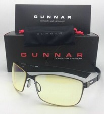 New GUNNAR Computer Glasses VAYPER 58-15 130 Onyx Black Frame with Amber Yellow