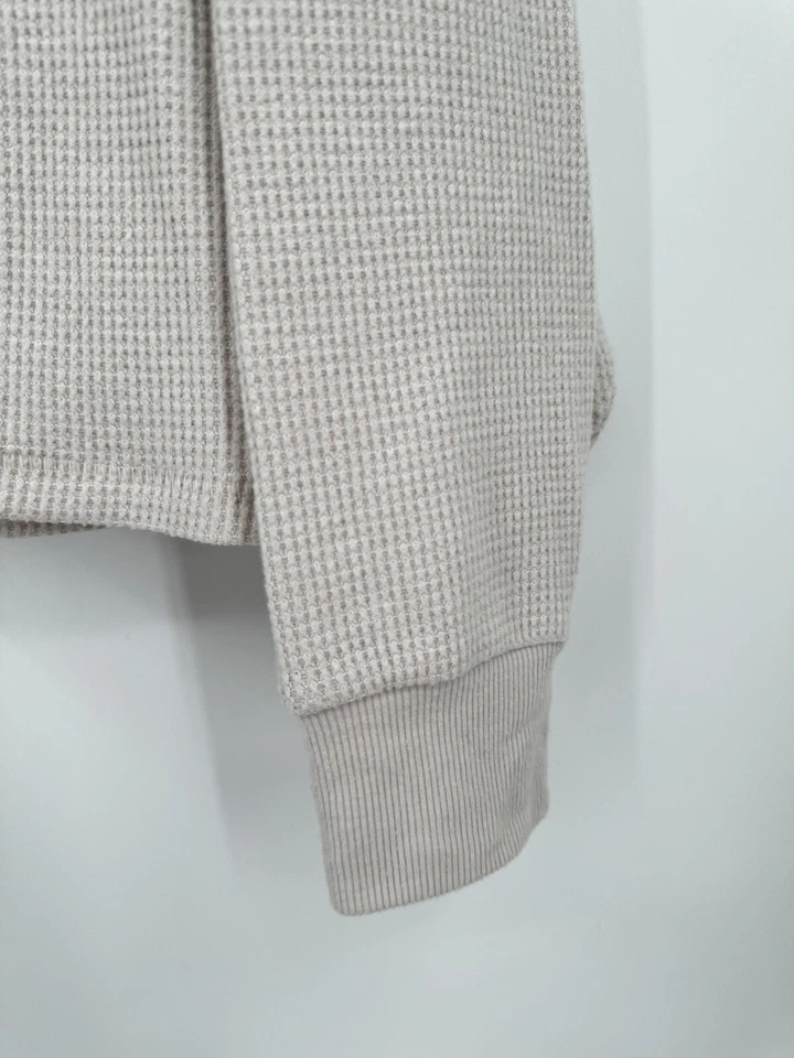 Camisa Abercrombie & Fitch Mujer XL Blanco Off Pijama Top Térmico Waffle Salón Foto 3 de 4
