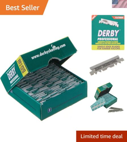 Durable 100 Count Single Edge Blades for All Skin Types - Perfect for All Razors