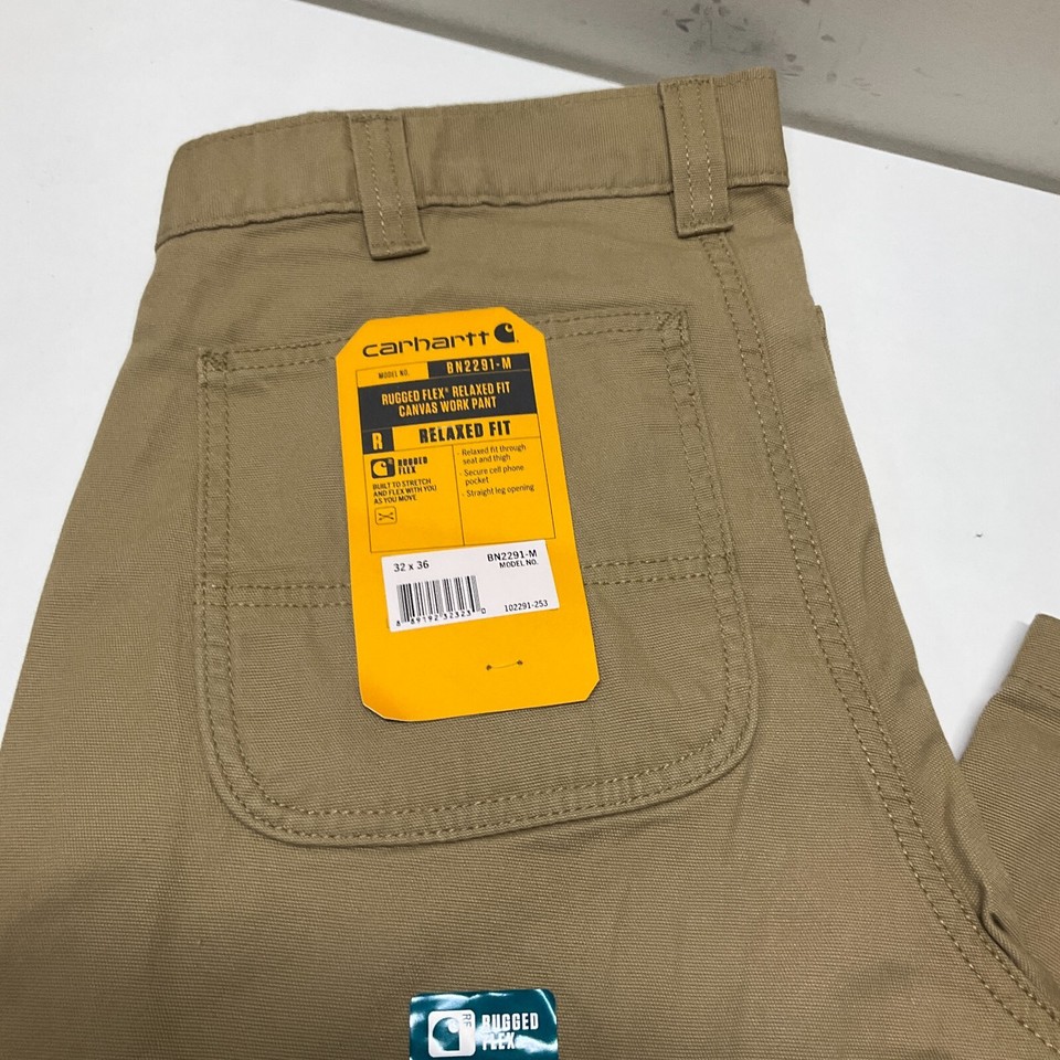 Carhartt Rugged Flex Relaxed Fit Canvas Work Pants BN2291M Mens Size