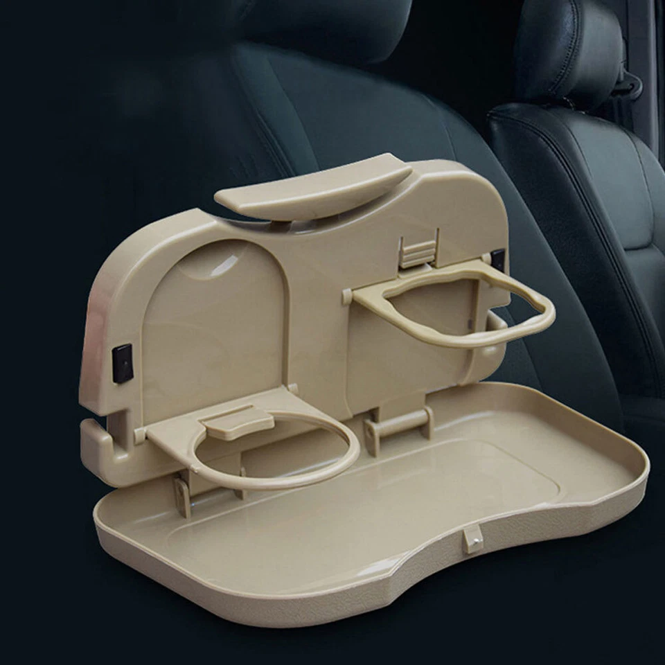 Folding Universal Car Seat Back Bracket for Food Tray Drink Holder Table Storage - Image 2 of 4