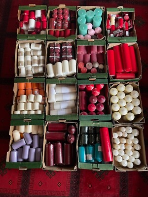5-10 Kg Stumpen Kerzen StumpenKerzen Bunt Farblich Duftstumpenkerzen Neu