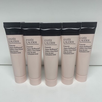 5 ESTEE LAUDER Futurist Aqua Brilliance Watery Glow Primer .5oz/15ml Total 75ml