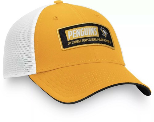 Pittsburgh Penguins Hat Fanatics NHL Pens White Yellow Adult Snapback Cap New - 第 3/4 張圖片