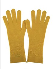 Herm s Gloves Yellow Cashmere, Luxury Designer gloves winter wear