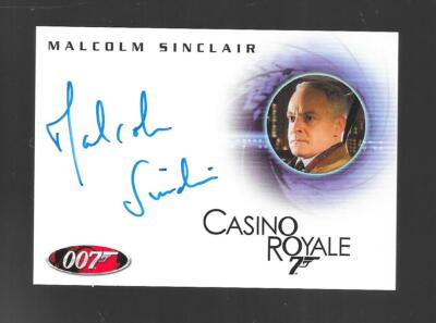 James Bond In Motion 2008 Autograph Card A102 Malcolm Sinclair  Dryden  Limited 