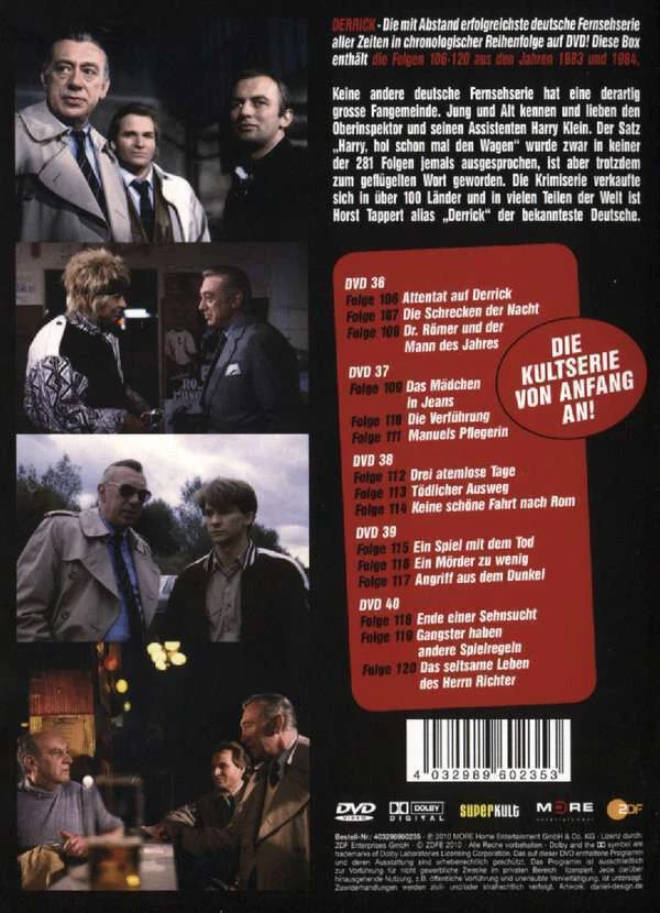Derrick DVD Collectors Box 8 Neu Ovp Folge 106-120 Fritz Wepper Horst Tappert - Bild 2 von 2