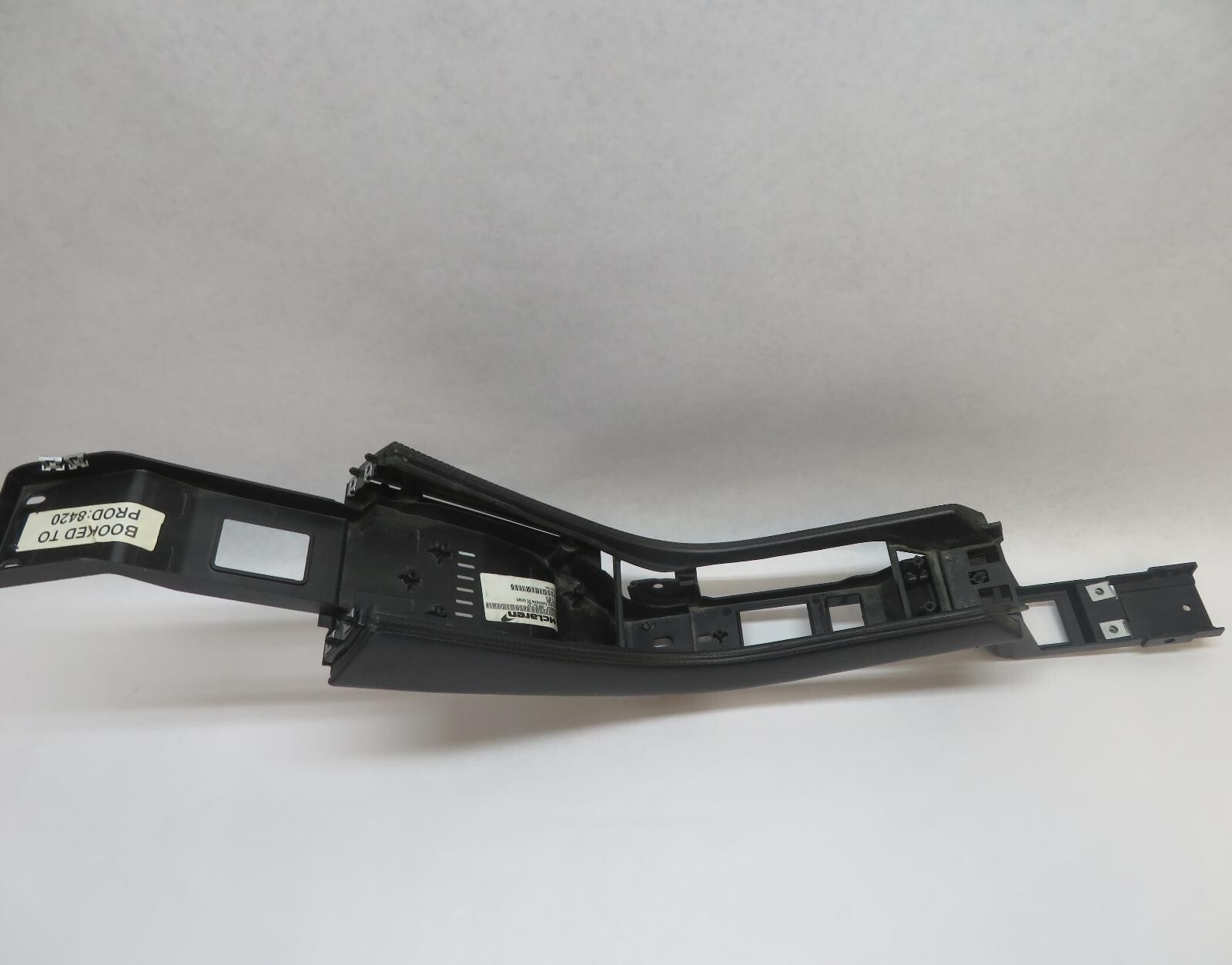 2015 MCLAREN 650S CENTER FRONT CONSOLE TRIM INSERT TUNNEL OEM 11N2606CP BLACK