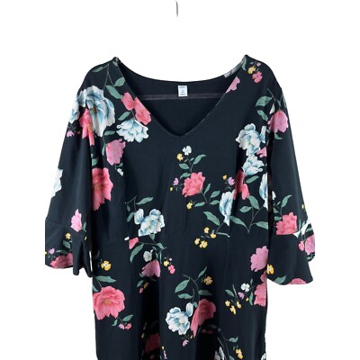 Old Navy Plus Fit & Flare 3/4 Bell Sleeve Jersey Floral Dress Black Size 2X | eBay Old Navy Plus Fit & Flare 3/4 Bell Sleeve Jersey Floral Dress Black Size 2X | eBay