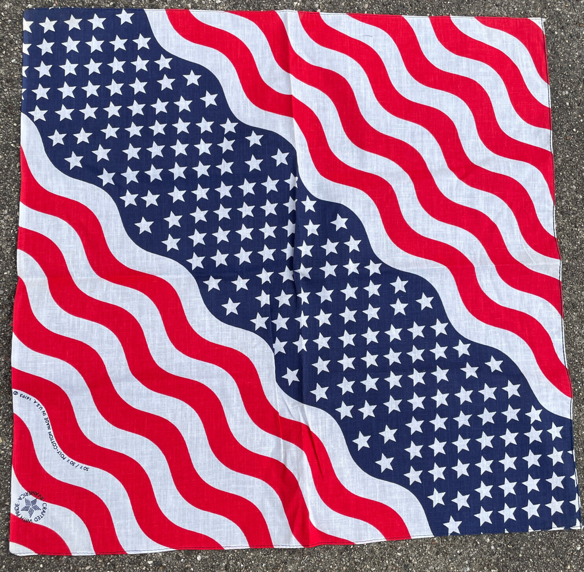 Bandana met Amerikaanse vlag 55x55cm