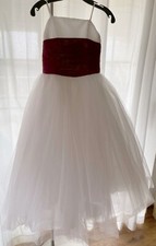 Eden Bridals GIRLS Jr. Bridesmaid Soft 5 layer Tulle Long Girls Dress Sz 7