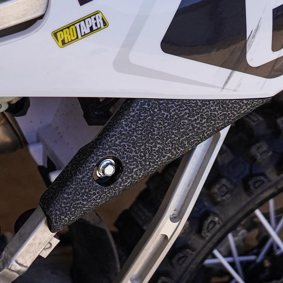 Protectores de placa lateral negros 2020-2023 Yamaha YZ250F YZ250FX WR250F cinta de agarre calcomanía Foto 2 de 4