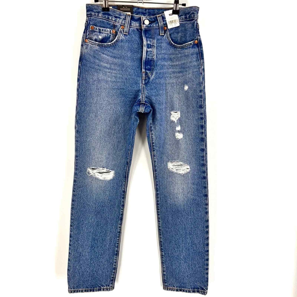 Levis 501 Original High Rise Straight Leg Button Fly Jean Sz 26 