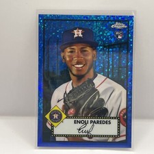 2021 Topps Chrome Platinum Anniversary Enoli Paredes 57 Blue Mini Diamond /199