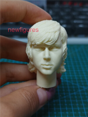 1:18 Walking Dead Man Head Sculpt Model For 3.75'' Male Action Figure Body Toys