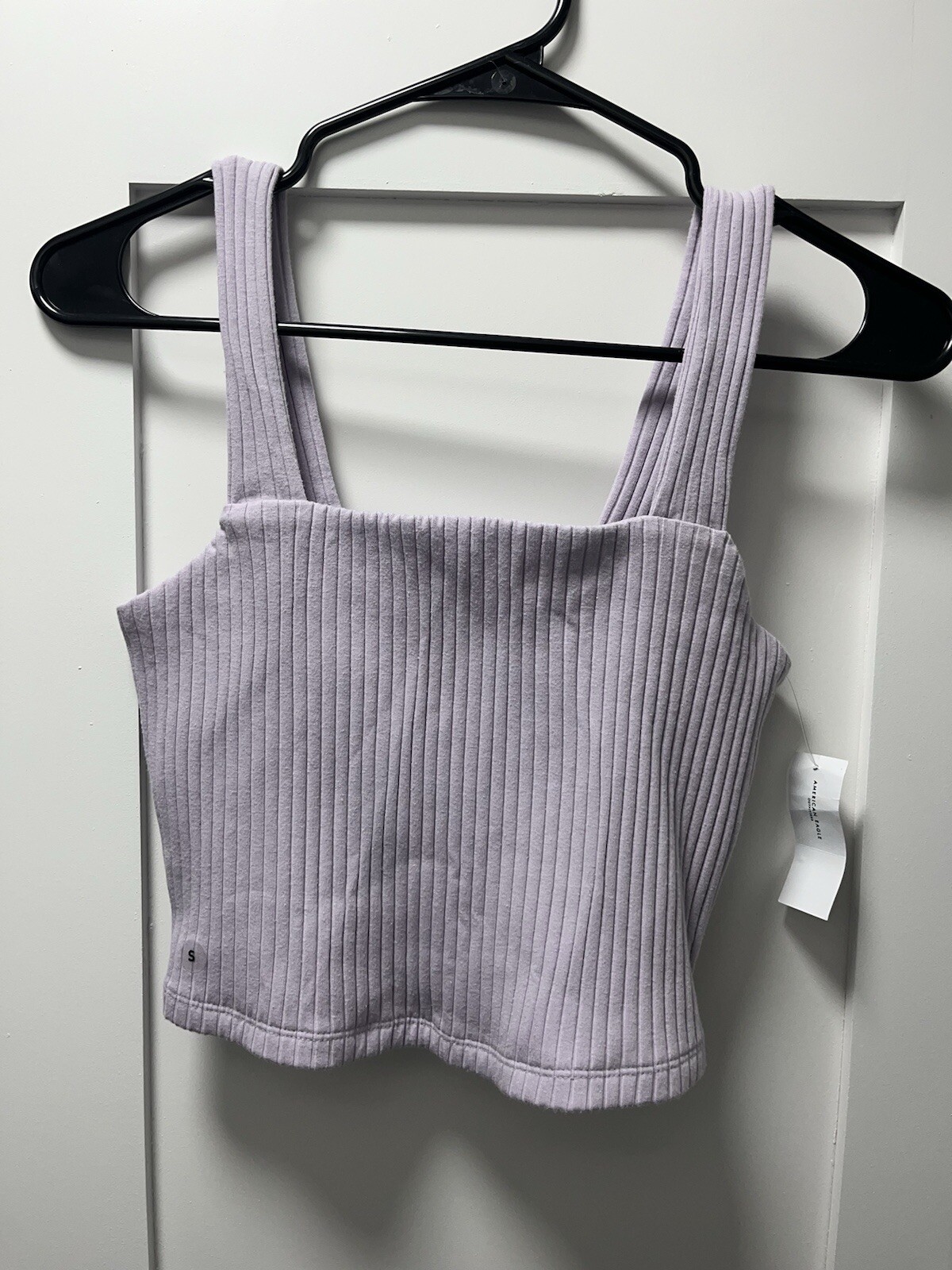 NWT American Eagle Lavender Ribbed Sleeveless Crop Top Small