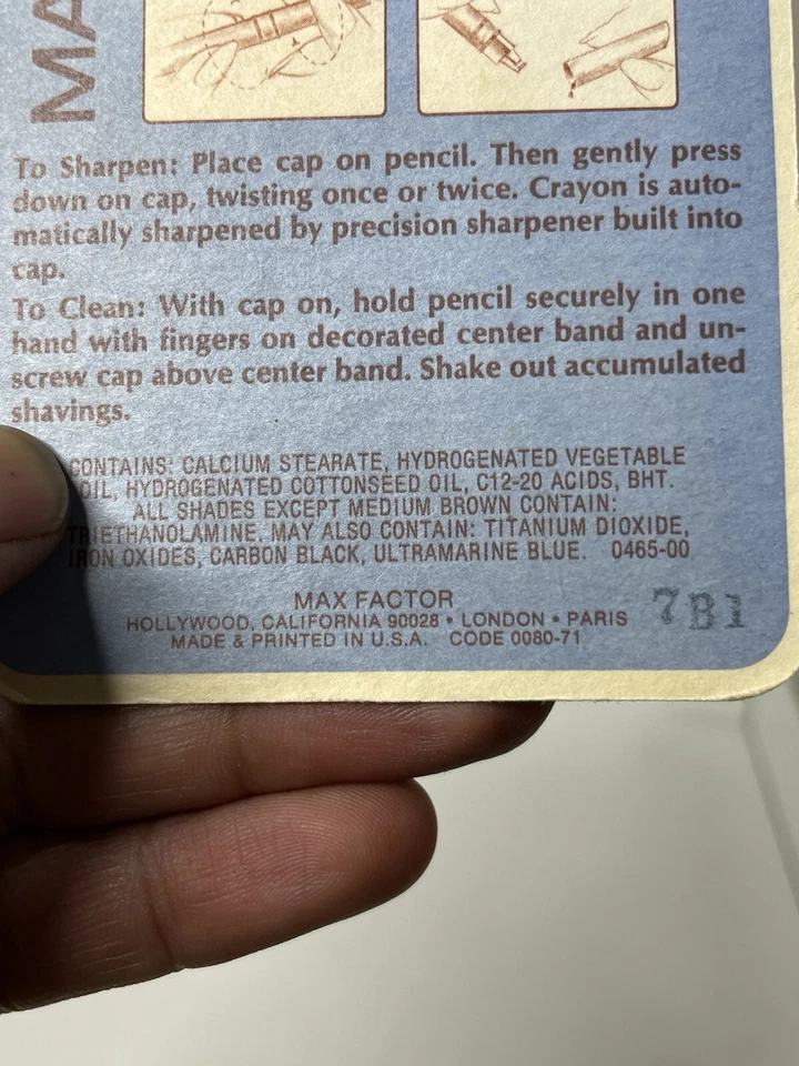 Lápiz de ojos autoafilable Max Factor de colección castaño rojizo apagado nuevo sellado raro. Oro Foto 3 de 4