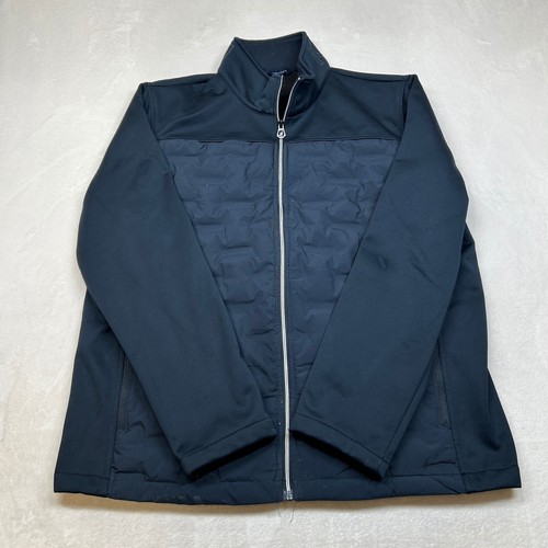 Nautica Media Jacket Mens Large Blue Water Wind Resistant Active Stretch Puffer - Picture 2 of 10