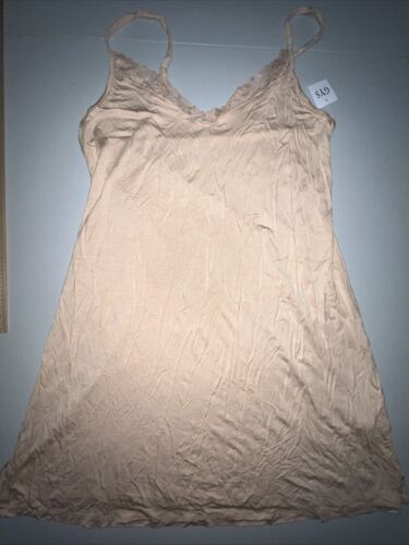 GYS Bamboo Full Slip Women’s XL Under Dress Adjustable Spaghetti Strap Lace NEW