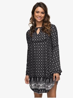 roxy long sleeve dress Roxy Women's Sun Seeker Solid Backout Long Sleeve Dress | Women's Dresses, One-pieces, & Sets | Apparel - Shop Your Navy Exchange