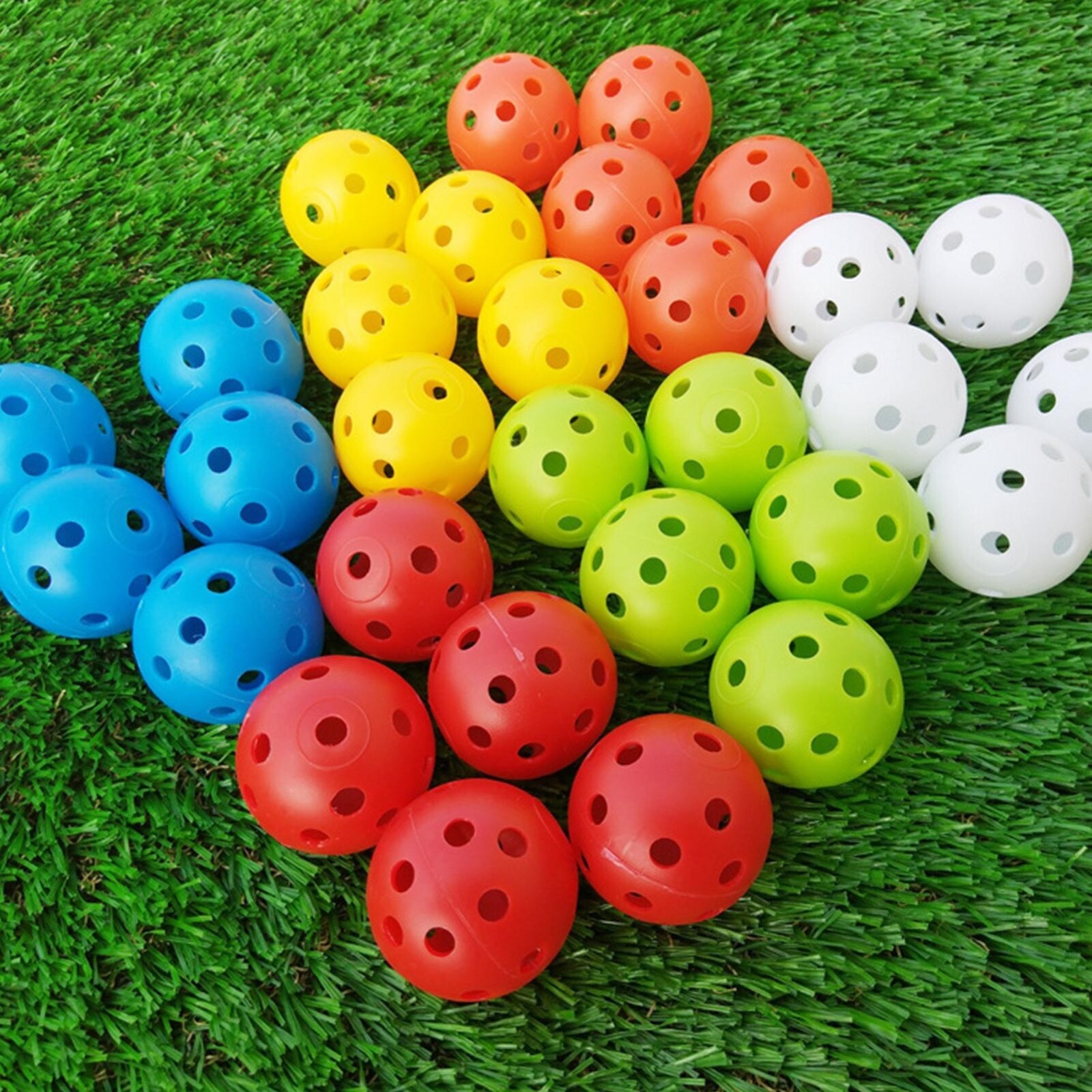 PACK AIR FLOW GOLF BALLS indoor Outdoor Hollow Practice Plastic club Training