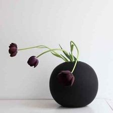 Brand New With Box Cooee Design Ball Vase, Matt Black 20cm