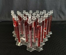 (24) Pyrex Glass TC 25mL Lifetime Red Graduated Cylinder w/ Pour Spout,  Damaged
