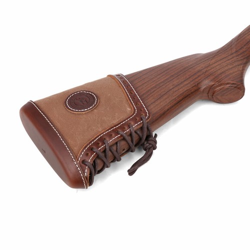 TOURBON Canvas Leather Recoil Pad Rifle Shotgun Buttstock Sheath Slip on Cover - Picture 12 of 24