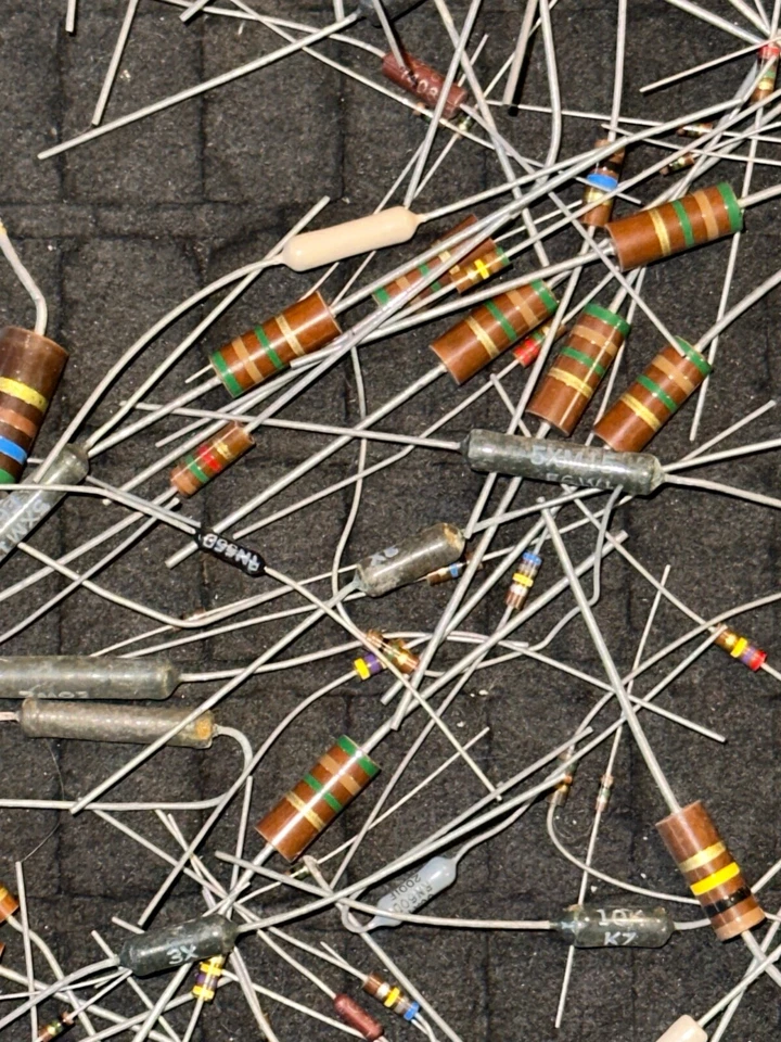 Mix Lot of Capacitors Resistors Inductors Diodes Amperex 100ct - Image 2 of 4