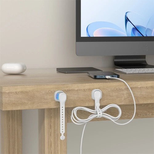 Reusable Magnetic Cable Ties Silicone Wire Winding Management Cable Holder - Photo 8/15