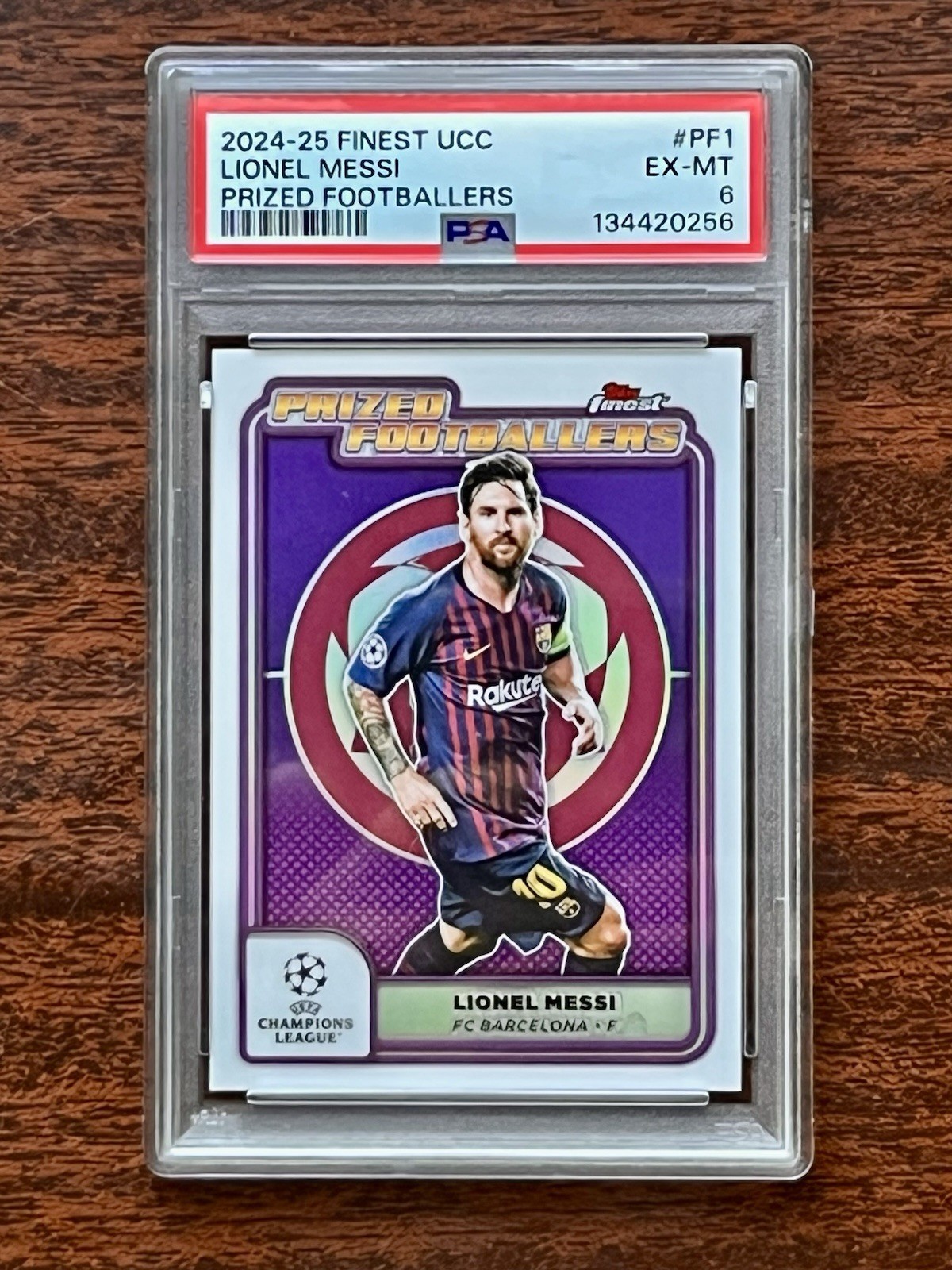 2024-25 Finest UCC Lionel Messi Prized Footballers PF1 PSA 6 Barcelona