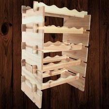 Wooden Wine Racks 6 to 30 Bottle Capacity / Selection of Natural Storage Holder