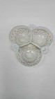 Vintage Fenton Moonstone Hobnail Opalescent 3 Section Relish Dish & Underplate — photo 1