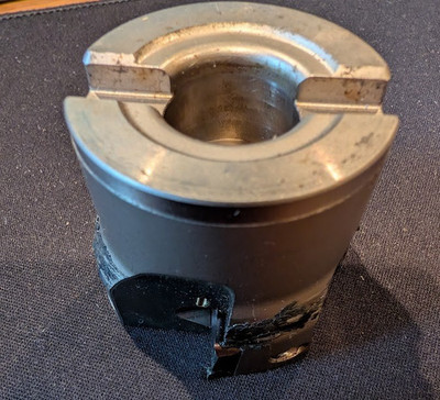 TUNGALOY CNC INDEXABLE FACE MILL SHELL MILL CUTTER BODY 2'' USED