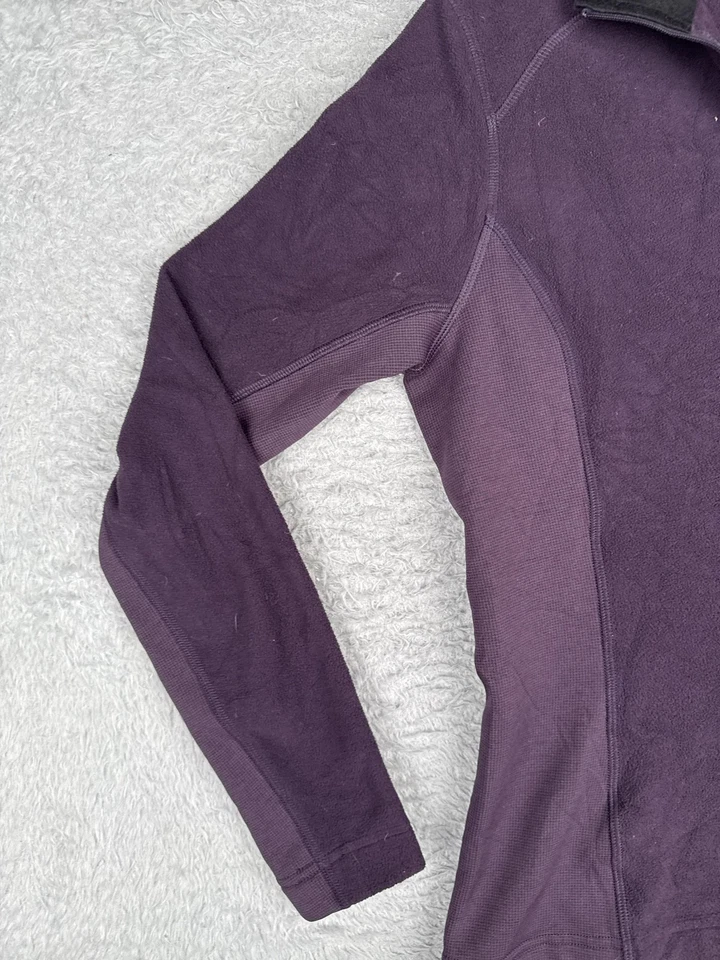 Pullover Mountain Hard Wear para mujer pequeño púrpura polar 1/4 cremallera senderismo al aire libre Foto 3 de 4