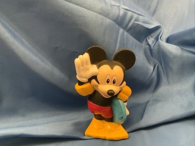 Disney Mickey Mouse Swim Bath Squirter Figure Toy 4  2014 Mattel Squish Vintage