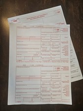 2025 IRS Tax Form Four 1099-B LASER and 1 Form 1096 NO ENVELOPES