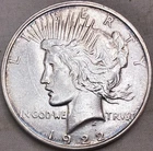 1922 90% Silver Toned Peace Dollar -.7734 Ounce Silver