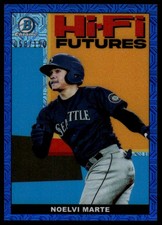 2022 Bowman #HIFI-9 Noelvi Marte Hi-Fi Futures Mojo Blue Refractors #/150