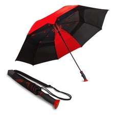 Deluxe Two-Person Rain Umbrella Red Black