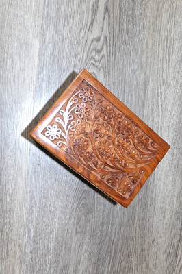 SIC Wooden Urn Box for Ashes Adult Male/Female, Handmade Engraved Decorative ...