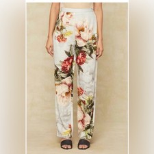 New Designer Like Floral Wide Leg Pants - M/L